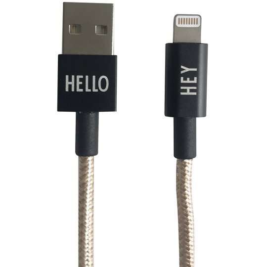 Design Letters Lightning Kabel Guld 1 Meter
