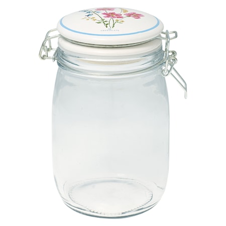 Elwin Glasburk 1l Vit/mönster