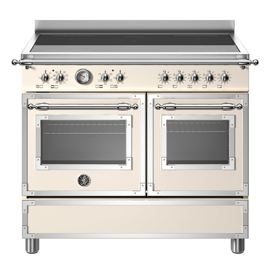 Bertazzoni HER105I2EAVT Heritage induktionsspis med dubbelugn, 100 cm, cremevit