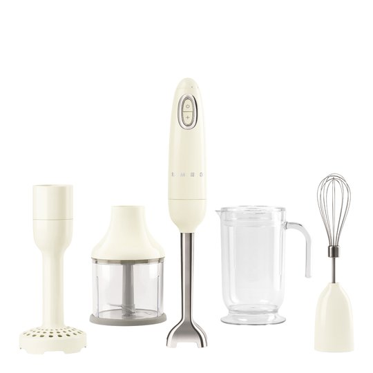 Smeg - 50's Style Stavmixer + tillbehör Creme