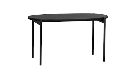 Skye Soffbord Ovalt Svart Ek 80x40 cm
