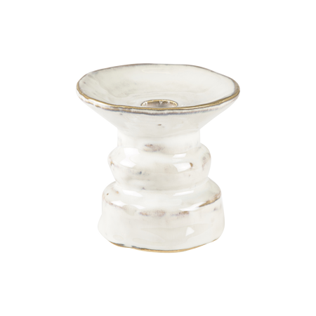 Ljusstake D11 x 11 cm Vit Stengods