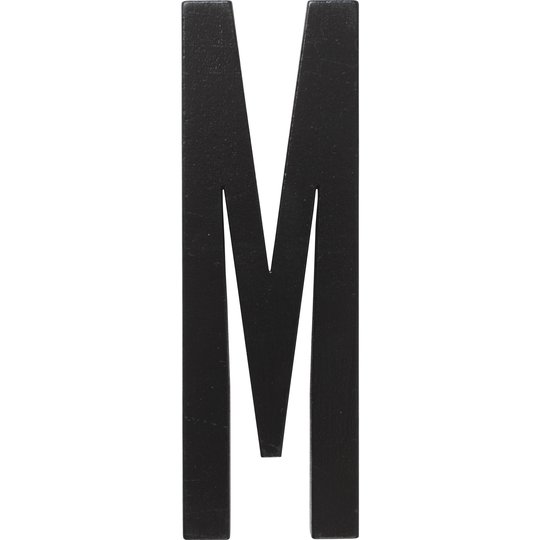 Design Letters Svart Bokstav i Trä, M