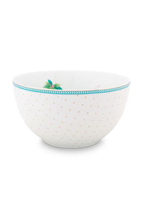 Jolie Skål Flowers Dots Gold Ø15cm