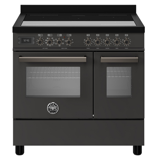 Bertazzoni PRO95I2ECAT Professional induktionsspis med dubbelugn, 90 cm, svart