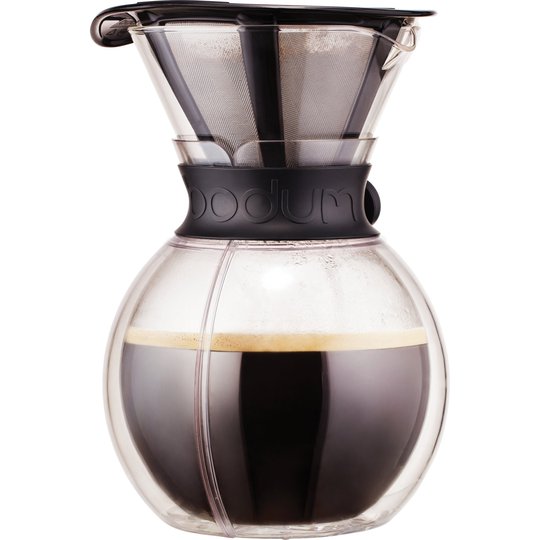 Bodum Pour Over Dubbelvägg Svart med Filter 1 l