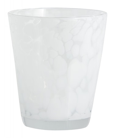 TEPIN drinking glass, clear/white