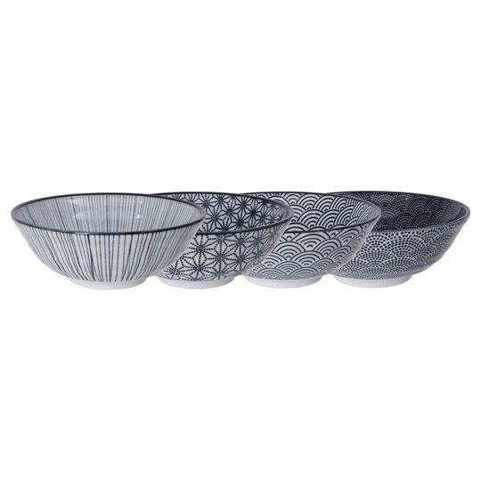 Tokyo Design Studio Nippon Black skål 21 cm. 4 st.