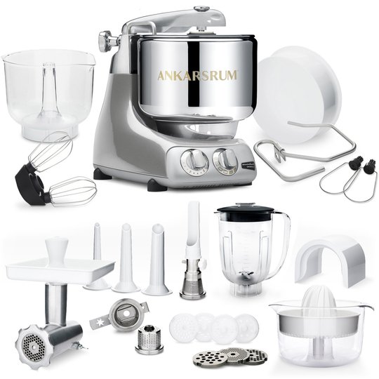 Ankarsrum AKM 6230 Köksmaskin + Deluxepaket, Jubilee Silver