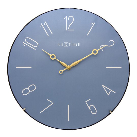 NeXtime - Trendy Dome Väggklocka 35 cm Blå