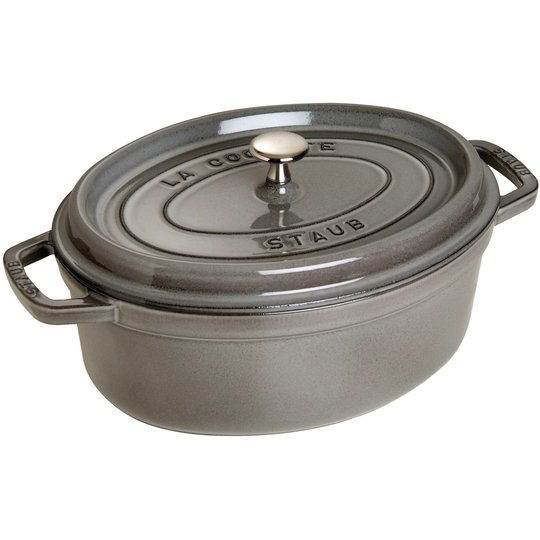 Staub Oval Gryta 29 cm 4,2 liter Grafitgrå