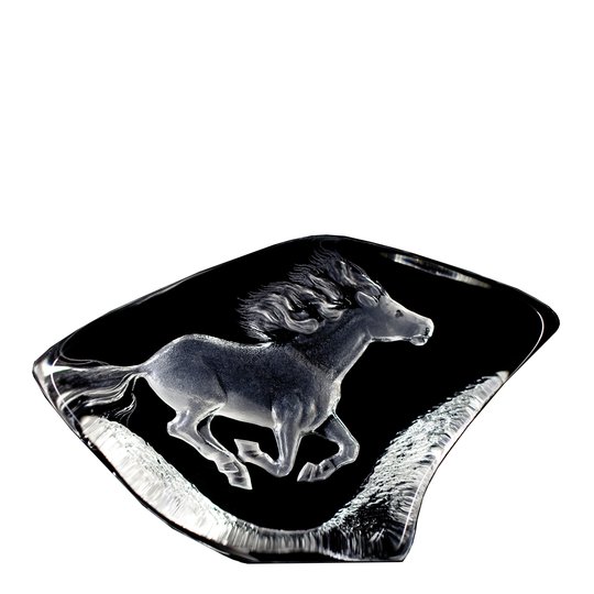Målerås Glasbruk - Wildlife Häst 8,5x14 cm