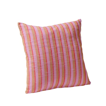 Pude, bomuld, pink/rød/brun
