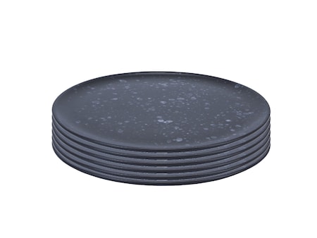 Raw Middagstallrik Nordic Black 6 st 28 cm