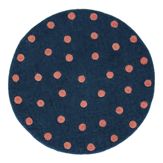 Afroart - Felt Sittdyna 37 cm Petrol/Rosa