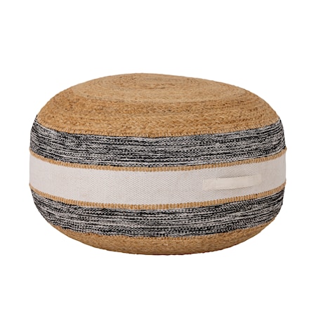 Chin Puff Jute Natur/Svart