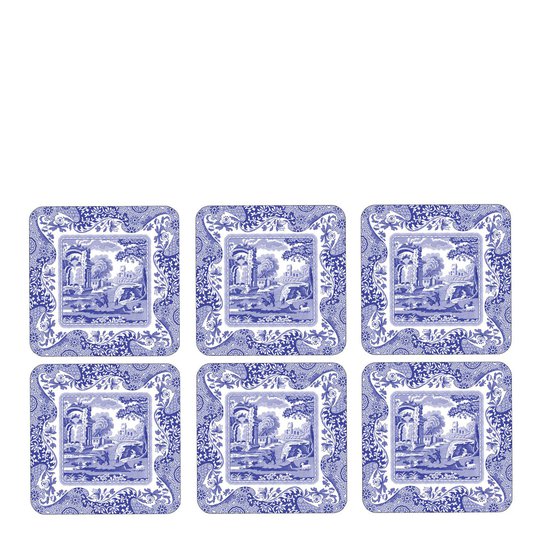 Spode - Blue Italian Glasunderlägg 6-pack