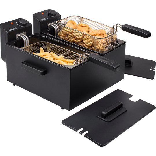 Princess Dubbel Fritös Svart 2x3 L