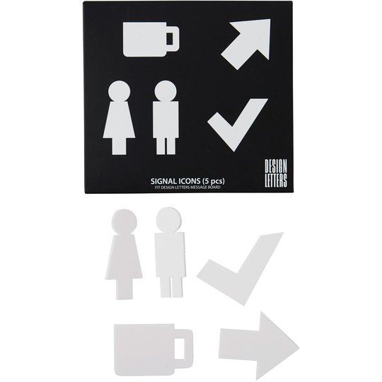 Design Letters Organise with Icons, Signal Vit