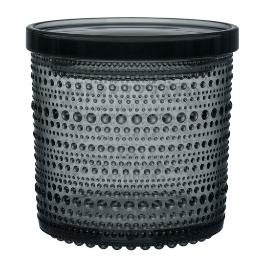 Iittala - Kastehelmi Burk/lock 11x11,4 cm Mörkgrå
