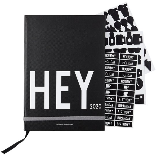 Design Letters Calendar, 2020 Svart