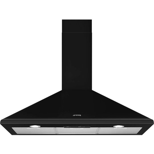 Smeg 90 cm Väggmonterad Fläkt, Svart