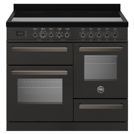Bertazzoni Professional induktionsspis med trippelugn, 100 cm, mattsvart