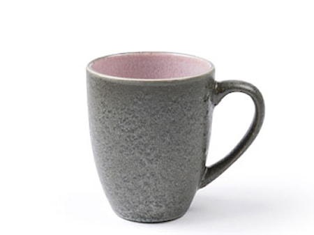Mugg 30cl grå/rosa BITZ