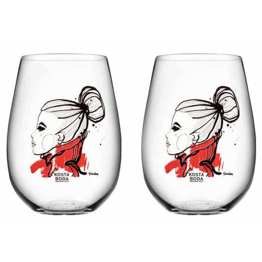 Kosta Boda All About You/Love You Röda 2-pack