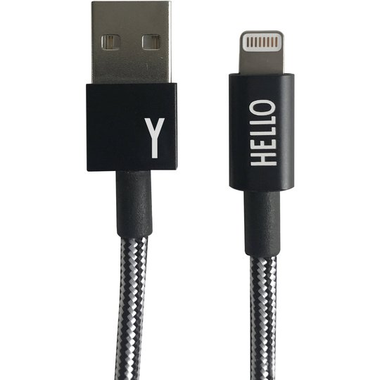 Design Letters Lightning kabel Svart 1 Meter, Y