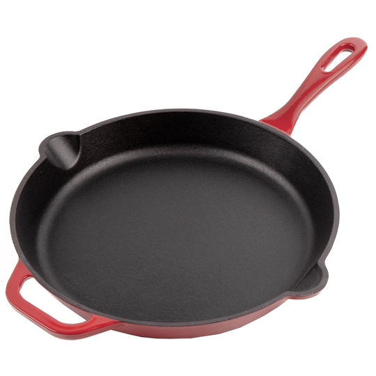 Mareld Gjutjärnspanna 29 cm, röd