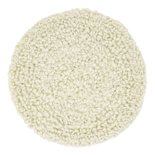 Afroart - Sittdyna Ullfilt 37 cm Vit