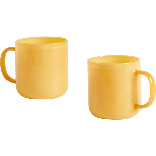 HAY Borosilicate mugg, 2-pack, jade yellow