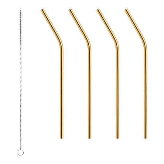 Orrefors - Peak Sugrör 4-pack med rengöringsborste
