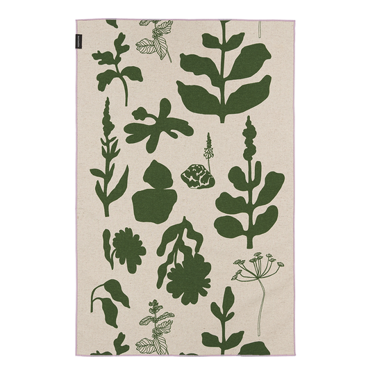 Marimekko - Elokuun Kökshandduk 47x70 cm Grön/Oblekt Bomull