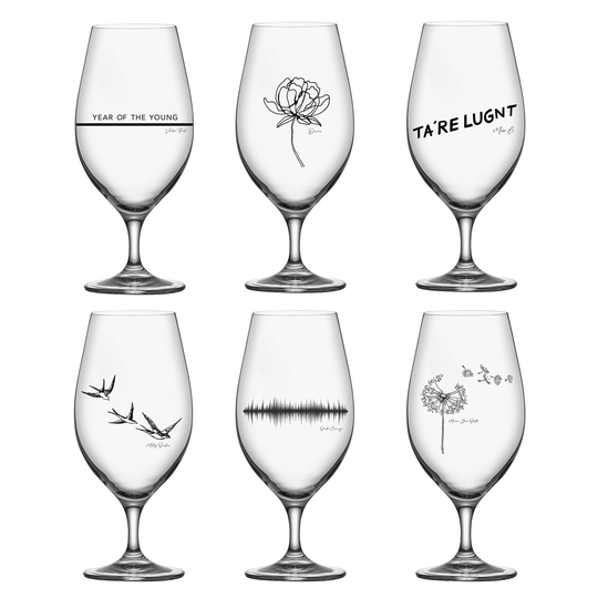 Kosta Boda Don't Stop the Music ölglas, 6-pack