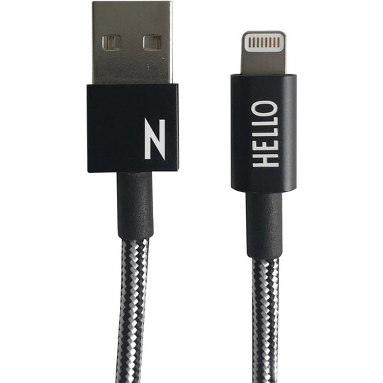 Design Letters Lightning kabel Svart 1 Meter, N