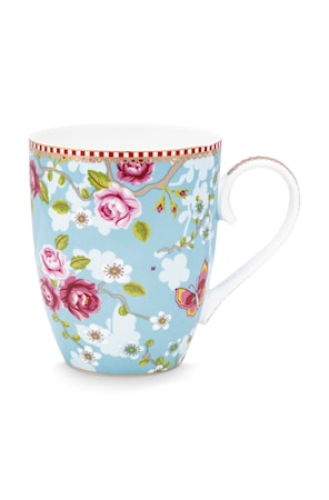 Early Bird Chinese Rose Stor Mugg Blå 35cl