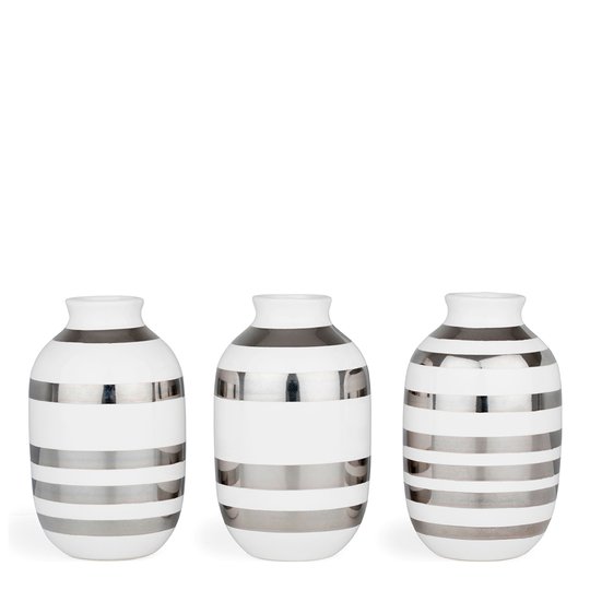 Kähler Design - Omaggio Vas miniatyr 3-pack Silver