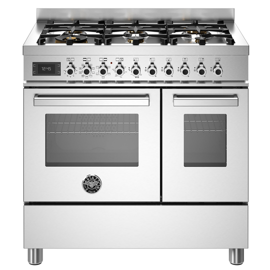 Bertazzoni PRO96L2EXT Professional gasspis med dubbelugn, 90 cm, rostfri