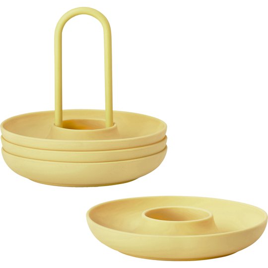 Zone Äggkopp med hållare, Lemonad - 4 st