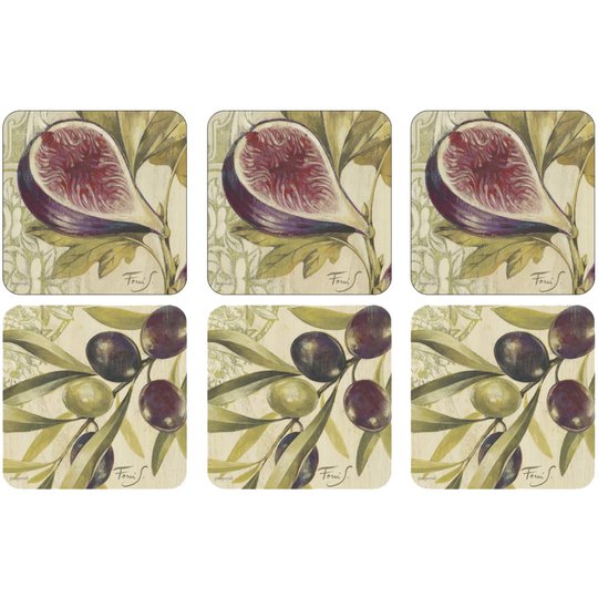 Pimpernel Olives & Figs Glasunderlägg 6-pack