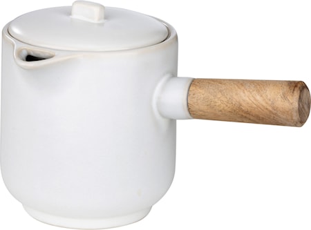 Kanna för glögg och varm dryck. Sandfärgad