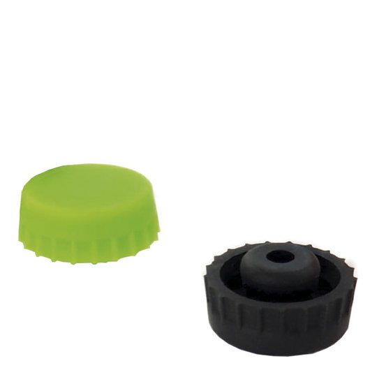 Pulltex - Beer Stopper Silikon 2-pack Svart/Grön