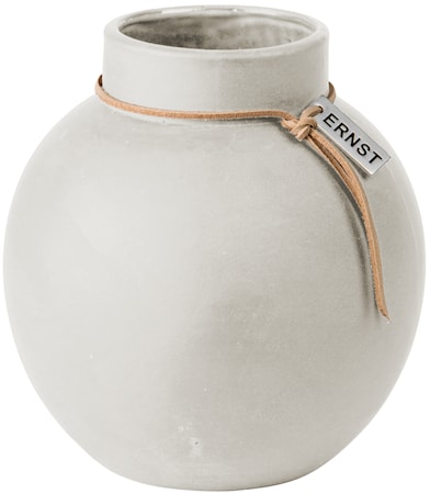 Rund Vas Stengods 14 cm - Vit
