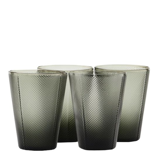 House Doctor - Milo Glas 4-pack 11,5 cm Smoked Grey