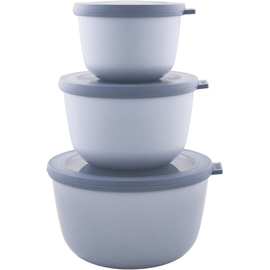 Rosti Mepal Skålset med Lock 3 st Hög Cirqula NordicBlue