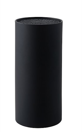Knivblock med borst svart 22 cm