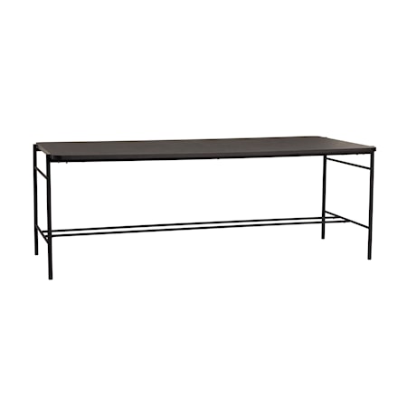 Spisebord, metal/træ, FSC, sort