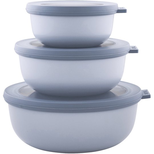 Rosti Mepal Skålset med Lock 3 st Cirqula Nordic Blue